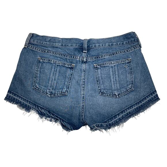 Rag & Bone TULLY Released Frayed Hem Cut Off Distressed Denim Jean Shorts 26 - Picture 7 of 10